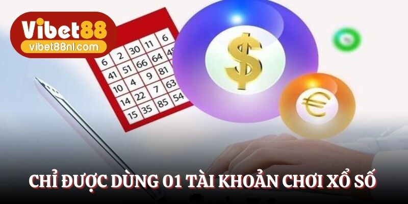 Khách hàng chỉ được dùng 01 tài khoản chơi xổ số